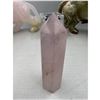Image 3 : 3.7 INCH  ROSE QUARTZ WITH INCLUSION TOWER