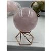 Image 1 : 2.2 INCH  57.9 MM  ROSE QUARTZ SPHERE