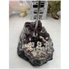 Image 3 : 4.6 INCH HIGH GRADE AMETHYST CANDLE HOLDER