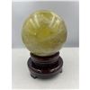 Image 4 : 18 INCH CIRCUMFERENCE NATURAL CITRINE  SPHERE FROM BRAZIL