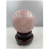 Image 3 : 16 1/2 INCH CIRCUMFERENCE  ROSE QUARTZ SPHERE FROM BRAZIL