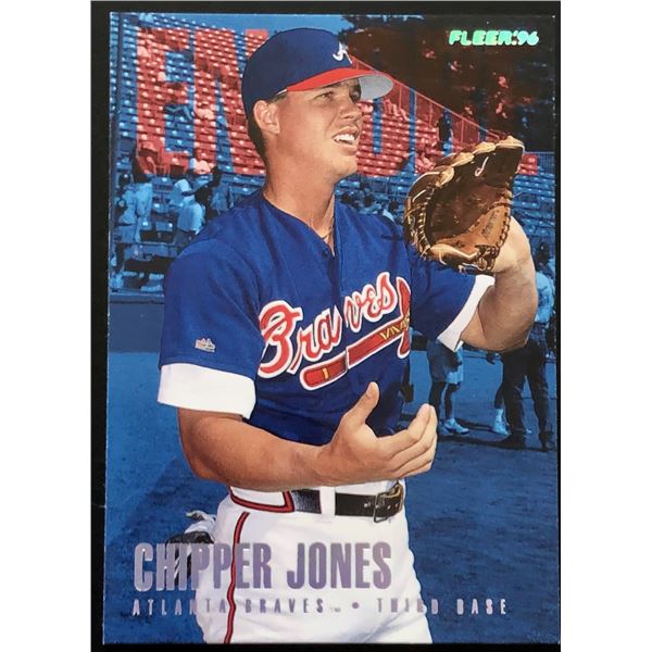 1996 FLEER CHIPPER JONES (HOF) ROOKIE CARD