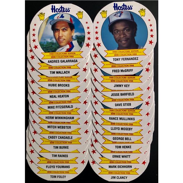 1988 HOSTESS POTATO CHIPS BLUE JAYS / EXPOS COMPLETE SET