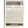 Image 2 : 1992 CONLON NOLAN RYAN / WALTER JOHNSON (HOF)