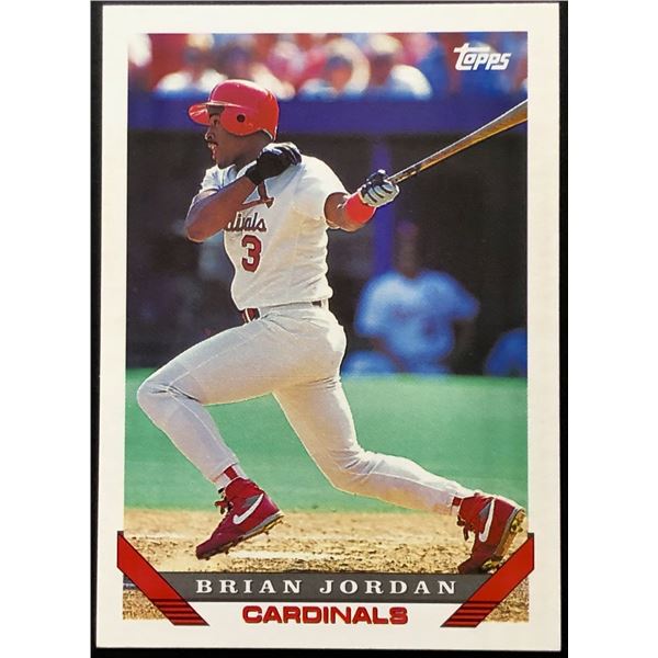 1993 TOPPS BRIAN JORDAN ROOKIE CARD
