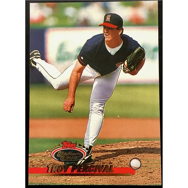 1993 TOPPS STADIUM CLUB TROY PERCIVAL ROOKIE CARD