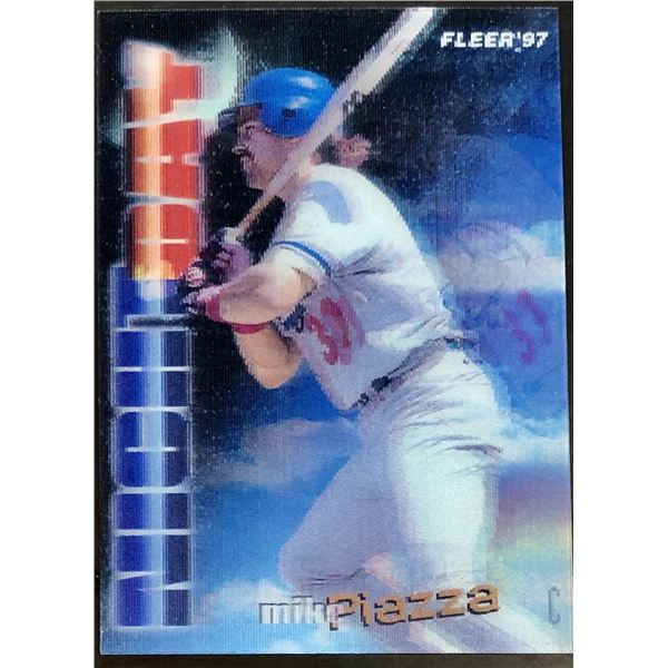 1997 FLEER NIGHT DAY HOLOGRAM MIKE PIAZZA (HOF)