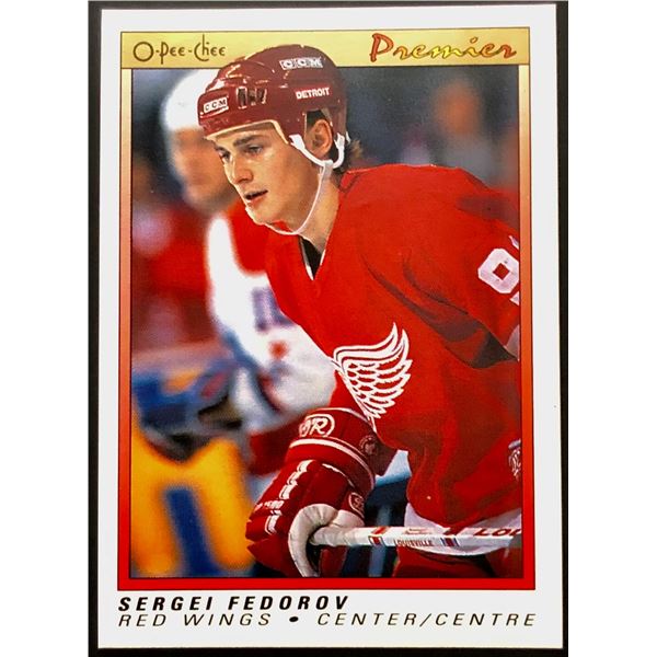 1990-91 O-PEE-CHEE PREMIER SERGEI FEDEROV (HOF) ROOKIE CARD