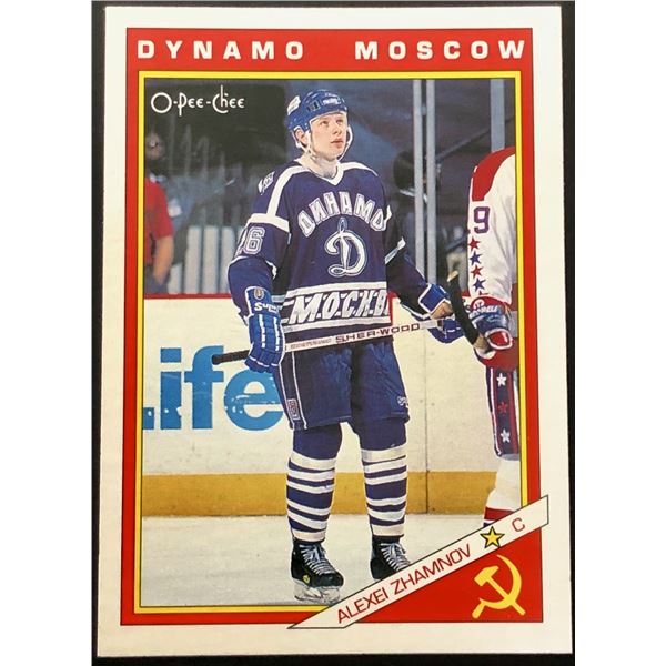 1991-92 O-PEE-CHEE ALEXEI ZHAMNOV ROOKIE CARD