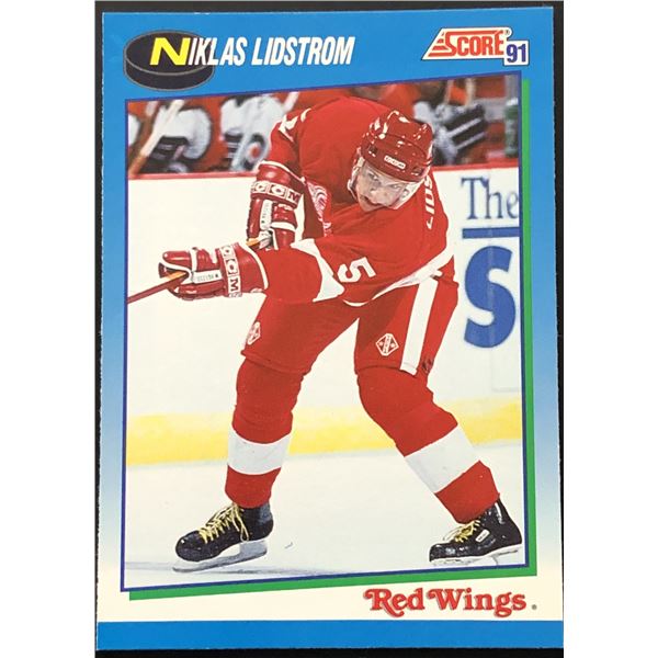 1991-92 SCORE NIKLAS LIDSTROM (HOF) ROOKIE CARD