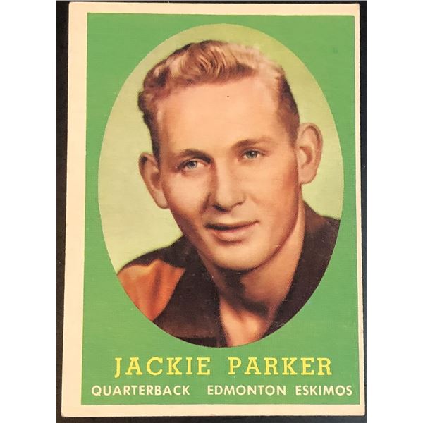 1958 TOPPS JACKIE PARKER (HOF) ROOKIE CARD