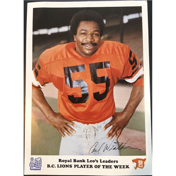 1972 B.C. LIONS RBC CARL WEATHERS (aka APOLLO CREED)