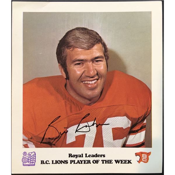 1975 B.C. LIONS RBC BILL BAKER (HOF)