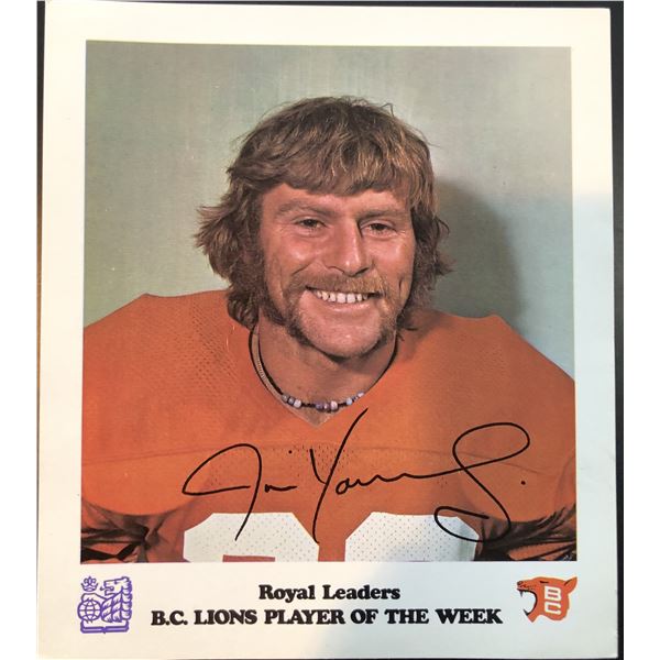 1975 B.C. LIONS RBC JIM YOUNG (HOF)