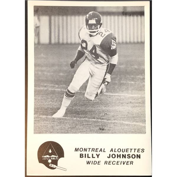 1981 JOGO CFL BILLY 'WHITE SHOES' JOHNSON