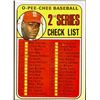 Image 1 : 1969 O-PEE-CHEE 2nd SERIES CHECKLIST - BOB GIBSON (HOF)