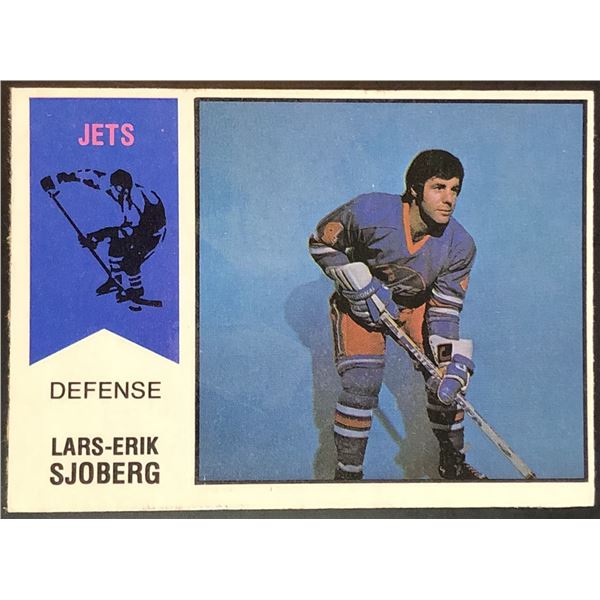 1974-75 O-PEE-CHEE WHA LARS-ERIK SJOBERG ROOKIE CARD