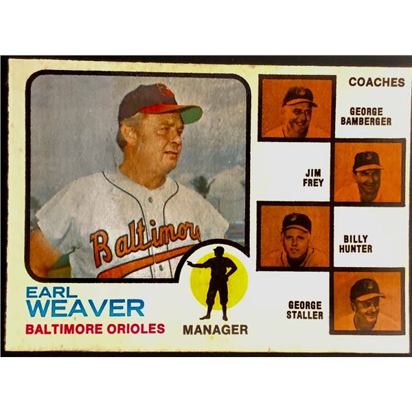 1973 O-PEE-CHEE EARL WEAVER (HOF)