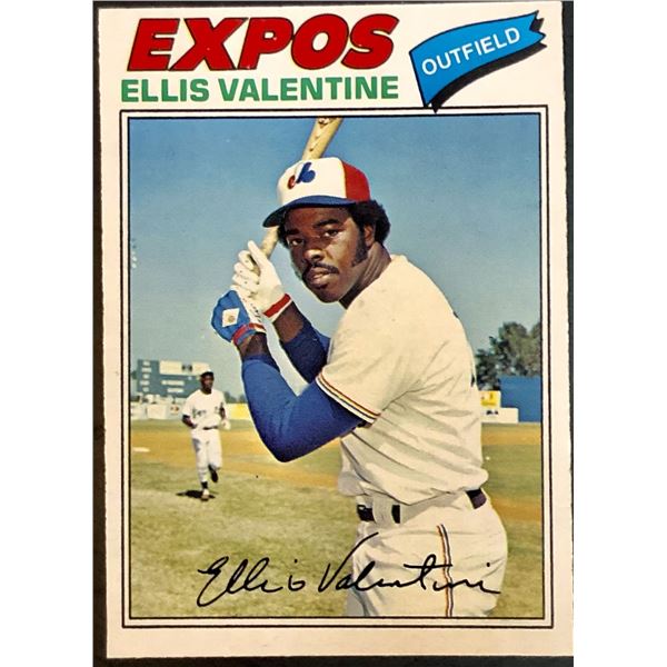 1977 O-PEE-CHEE ELLIS VALENTINE ROOKIE CARD