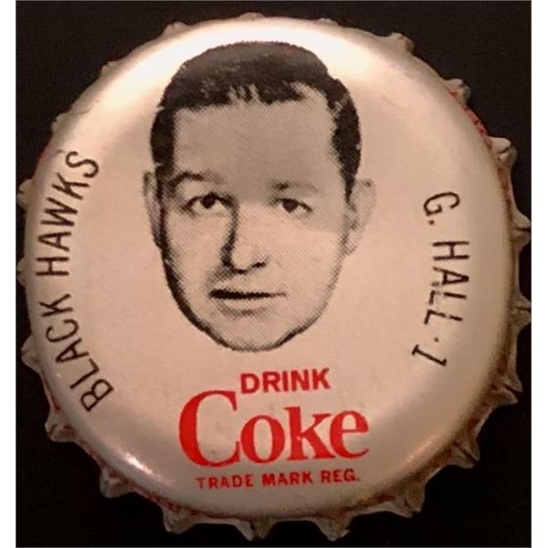 1964-65 COCA COLA NHL CAP - GLENN HALL (HOF)
