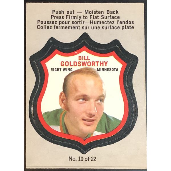 1972-73 O-PEE-CHEE BILL GOLDSWORTHY (HOF)