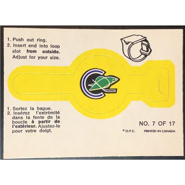 1973-74 O-PEE-CHEE CALIFORNIA GOLDEN SEALS - RING INSERT