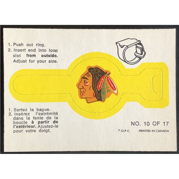 1973-74 O-PEE-CHEE CHICAGO BLACK HAWKS - RING INSERT