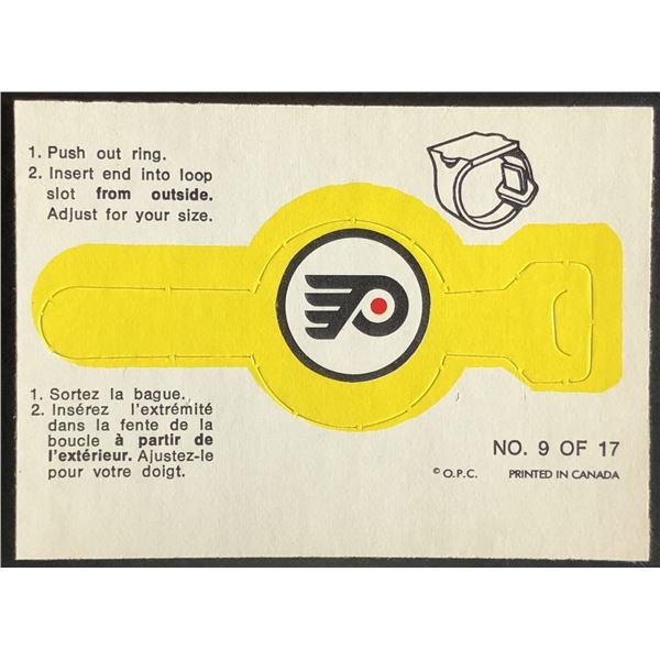 1973-74 O-PEE-CHEE PHILADELPHIA FLYERS - RING INSERT