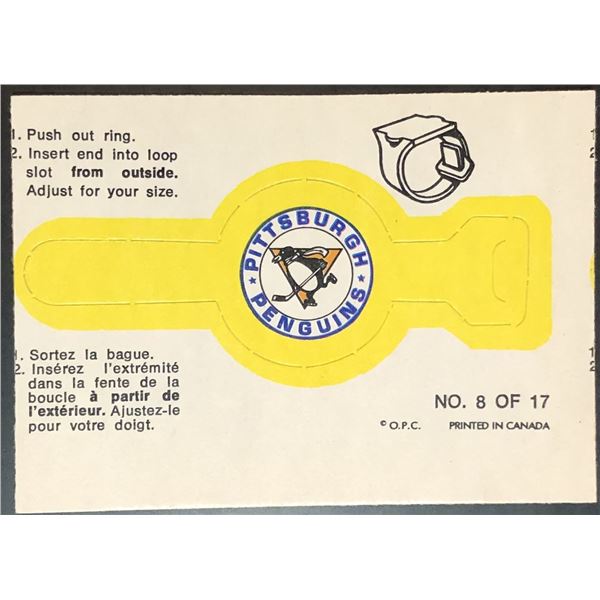 1973-74 O-PEE-CHEE PITTSBURGH PENGUINS - RING INSERT