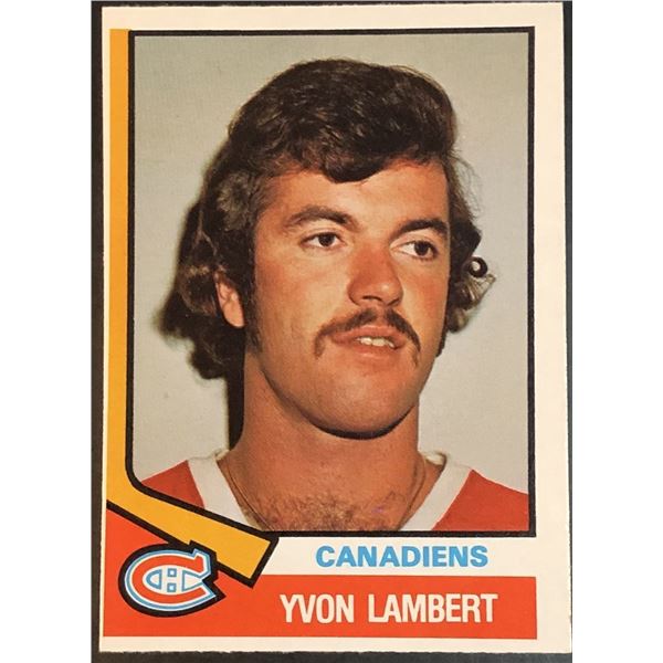 1974-75 O-PEE-CHEE YVON LAMBERT ROOKIE CARD