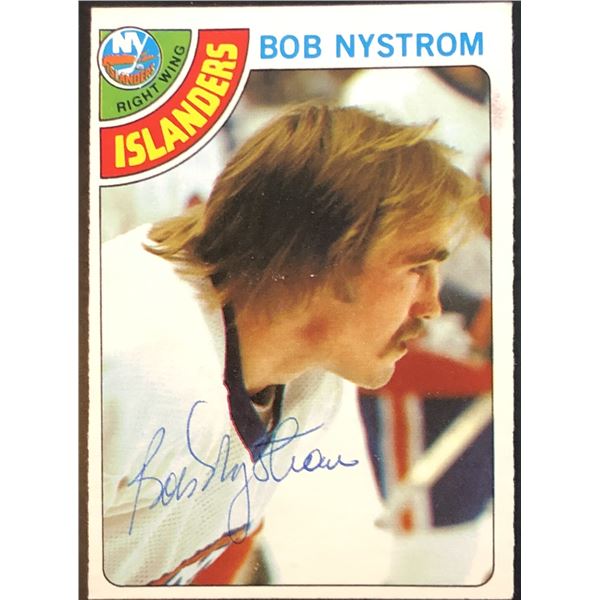 1978-79 O-PEE-CHEE BOB NYSTROM - SIGNED