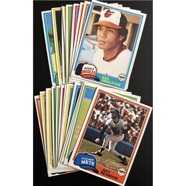 1981 TOPPS BASEBALL COLLECTION - 25 CARDS