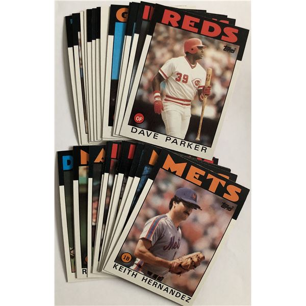 1986 TOPPS BASEBALL COLLECTION - 25 CARDS