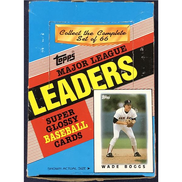 1986 TOPPS BASEBALL ML LEADERS SUPER GLOSSY WAX BOX