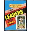 Image 1 : 1986 TOPPS BASEBALL ML LEADERS SUPER GLOSSY WAX BOX