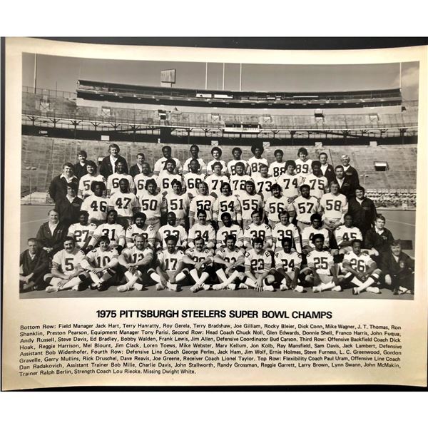 1975 PITTSBURGH STEELERS SUPER BOWL CHAMPS TEAM PHOTO