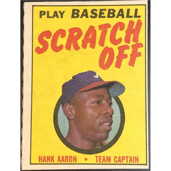 1970 TOPPS HANK AARON (HOF) SCRATCH OFF