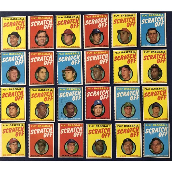 1970 TOPPS BASEBALL SCRATCH OFF INSERTS COMPLETE SET