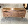 Image 2 : Mid Century 9 Drawer Dresser - Approx: 62 x17 & 31"T