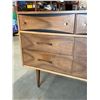 Image 5 : Mid Century 9 Drawer Dresser - Approx: 62 x17 & 31"T