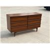 Image 1 : Mid Century 6 Drawer Dresser - Approx: 52 x 17 & 30"T