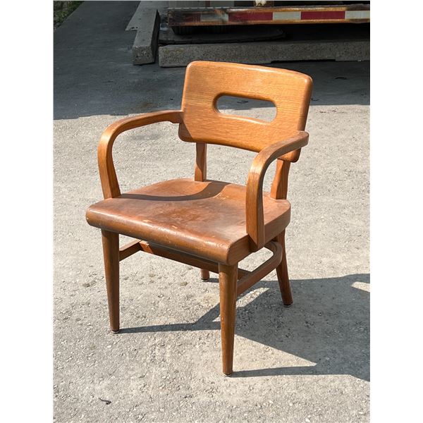Vintage Canadian Bentwood Sculpted Armchair - see all photos