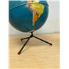 Image 2 : 8" Tin Litho Replogle Globe on Tripod Base (about 11" total height)