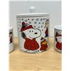 Image 3 : Snoopy Charlie Brown Peanuts Canister and 2 oversized Coffee Mugs