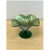 Image 1 : Fenton? Carnival Glass Ruffled Edge Pedestal Dish - Approx: 6.5"W 4.5"T