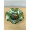 Image 3 : Fenton? Carnival Glass Ruffled Edge Pedestal Dish - Approx: 6.5"W 4.5"T