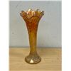 Image 1 : Fenton? Carnival Glass Ruffled Edge Vase 9.75"