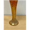 Image 3 : Fenton? Carnival Glass Ruffled Edge Vase 9.75"