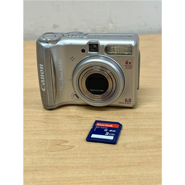 Canon Power Shot A540 Digital Camera 6 Megapixels 4x optical zoom