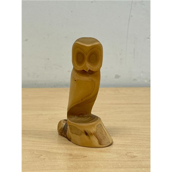 Norman Peterson (Winnipeg) Carved Owl Figure 4.25"